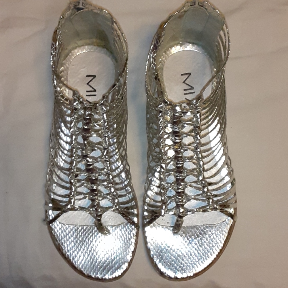 Silver Gladiator Sandals